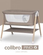 Colibro Patut nou nascut Pino Natural 90x53 cm cu saltea si protectie contra insectelor picioare de lemn
