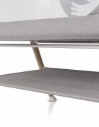 Colibro Patut pentru nou nascut Lindo cu saltea si protectie contra insectelor dimensiune 90 x 53 cm Dove