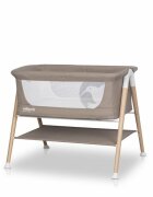 Colibro Patut pentru nou nascut Lindo cu saltea si protectie contra insectelor dimensiune 90 x 53 cm Natural
