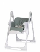 Colibro Scaun de masa multifunctional 2 in 1 pliabil reglabil pe inaltime cu Centura de siguranta si 2 tavite de servire Noto Agava