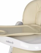 Colibro Scaun de masa multifunctional 2 in 1 pliabil reglabil pe inaltime cu Centura de siguranta si 2 tavite de servire Noto Almond