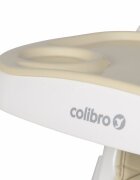 Colibro Scaun de masa multifunctional 2 in 1 pliabil reglabil pe inaltime cu Centura de siguranta si 2 tavite de servire Noto Almond