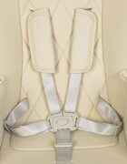 Colibro Scaun de masa multifunctional 2 in 1 pliabil reglabil pe inaltime cu Centura de siguranta si 2 tavite de servire Noto Almond
