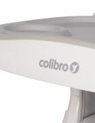 Colibro Scaun de masa multifunctional 2 in 1 pliabil reglabil pe inaltime cu Centura de siguranta si 2 tavite de servire Noto Dove
