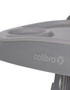 Colibro Scaun de masa multifunctional 2 in 1 pliabil reglabil pe inaltime cu Centura de siguranta si 2 tavite de servire Noto Onyx