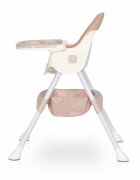 Colibro Scaun de masa multifunctional 4 in 1 Pliabil cu Cos de depozitare cu ham de siguranta Tavita dubla detasabila 70 x 56 x 92 cm greutate 3.8 kg Picolo Crystal Pink