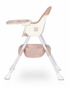 Colibro Scaun de masa multifunctional 4 in 1 Pliabil cu Cos de depozitare cu ham de siguranta Tavita dubla detasabila 70 x 56 x 92 cm greutate 3.8 kg Picolo Crystal Pink