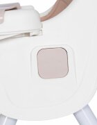 Colibro Scaun de masa multifunctional 4 in 1 Pliabil cu Cos de depozitare cu ham de siguranta Tavita dubla detasabila 70 x 56 x 92 cm greutate 3.8 kg Picolo Crystal Pink