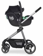 Colibro Scoica auto Petit i-Size omologata R129 cu tetiera reglabila copertina ajustabila maner de transport ajustabil pentru copii intre 40-87 cm sau 0-13 kg Onyx