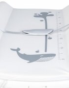 Colibro Set de baie 2 in 1 cu Masuta de infasat si Cadita de baie Flip cu termometru inaltime reglabila doua roti cu frane dimensiune 105 x 84 x 58 cm