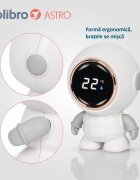 Colibro Termometru 3 in 1 pentru baie camera si jucarie cu display LED model Cosmonaut cu brate mobile dimensiune 5.5 x 7 cm