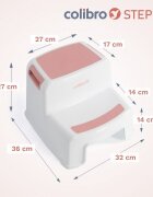 Colibro Treapta dubla multifunctionala Step Two cu suprafata si baza antialunecare 6 x 32 x 27 cm Crystal