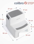Colibro Treapta dubla multifunctionala Step Two cu suprafata si baza antialunecare 6 x 32 x 27 cm Dove