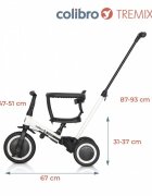 Colibro Tricicleta pentru copii Tremix Up Blank Ride On 5 in 1 transformabila cu maner scaun reglabil pe inaltime maner detasabil