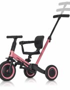 Colibro Tricicleta pentru copii Tremix Up Rose Ride On 5 in 1 transformabila cu maner scaun reglabil pe inaltime maner detasabil