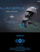 Combi Carucior cu pliere compacta si frana automata Japonia AuraStar Dark Grey