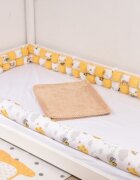 Confort Family Aparatori cuburi pentru pat casuta Montesorri 90x200 cm model albinute galben