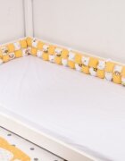 Confort Family Aparatori cuburi pentru pat casuta Montesorri 90x200 cm model albinute galben