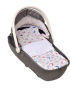 Confort Family Lenjerie 2 piese cosulet si landou model fluturasi si plus alb