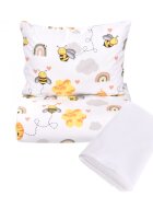 Confort Family Lenjerie 3 piese model Albinute + Protectie impermeabila patut 120x60 cm