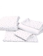 Confort Family Lenjerie 6 piese model Stelute bleu patut 120x60 cm