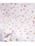 Confort Family Lenjerie 6 piese patut 120x60 cm bumbac model animalute si ciuperci