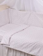 Confort Family Lenjerie 6 piese patut 120x60 cm bumbac model Stelute roz