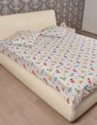 Confort Family Lenjerie din bumbac pentru pat dublu model dinozauri