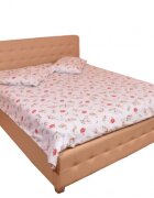Confort Family Lenjerie din bumbac pentru pat dublu model flori de bumbac