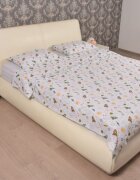 Confort Family Lenjerie din bumbac pentru pat dublu model rachete