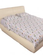Confort Family Lenjerie din bumbac pentru pat dublu model rachete