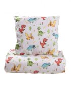 Confort Family Lenjerie patut cresa si gradinita 5 piese model Dinozauri