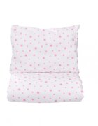 Confort Family Lenjerie patut gradinita 3 piese patut stivuibil din bumbac model stelute mici roz