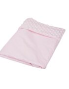 Confort Family Paturica din bumbac model roz si plus minky roz 80x80 cm