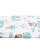 Confort Family Set 2 cearsafuri pentru patut 120x60 cm din bumbac Bleu ursuleti in balon