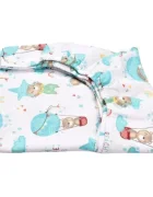 Confort Family Set 2 cearsafuri pentru patut 120x60 cm din bumbac Bleu ursuleti in balon