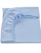 Confort Family Set 2 cearsafuri pentru patut 120x60 cm din bumbac Bleu ursuleti in balon