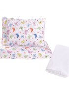 Confort Family Set complet lenjerie 5 piese pentru patut incastrabil model fluturasi