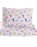 Confort Family Set complet lenjerie 5 piese pentru patut incastrabil model fluturasi