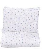 Confort Family Set complet lenjerie 5 piese pentru patut incastrabil model stelute bleu