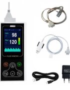 Contec Pulsoximetru portabil CMS60D1 cu senzor adulti si neonatal masurare saturatie oxigen si rata pulsului baterie reincarcabila