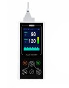 Contec Pulsoximetru portabil CMS60D1 masurare saturatie oxigen si rata pulsului baterie reincarcabila software pentru date stocate pe PC in timp real functie alarma senzor adulti