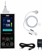 Contec Pulsoximetru portabil CMS60D1 masurare saturatie oxigen si rata pulsului baterie reincarcabila software pentru date stocate pe PC in timp real functie alarma senzor adulti