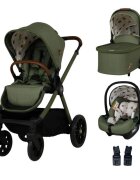 COSATTO Carucior pentru copii Giggle 4 Hoglet 3 in 1 cu sezut reversibil sasiu din aluminiu suspensie bara detasabila maner telescopic greutate admisa 25 kg