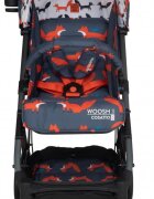 COSATTO Carucior pentru copii Woosh 3 Charcoal Mister Fox BB cu suspensii cadru din aluminiu sistem troller suport pahar greutate admisa 25 kg