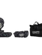 COSATTO Scaun auto Ninja i-Go Foxed 100x150 cm i-Size pliere compacta material eco tetiera reglabila huse detasabile geanta de transport