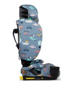 COSATTO Scaun auto pentru copii i-Size 76-150 cm On The Go Itchy Feet Sky cu sistem Isofix si Top-Tether pliere compacta geanta de transport