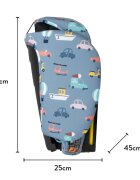 COSATTO Scaun auto pentru copii i-Size 76-150 cm On The Go Itchy Feet Sky cu sistem Isofix si Top-Tether pliere compacta geanta de transport