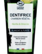 Coslys Pasta de dinti Bio albire si purificare cu carbune vegetal menta si lamaie 100g