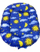 Croitoria Noastra Cuib bebe si salteluta de joaca cu perna slim Soarele si luna